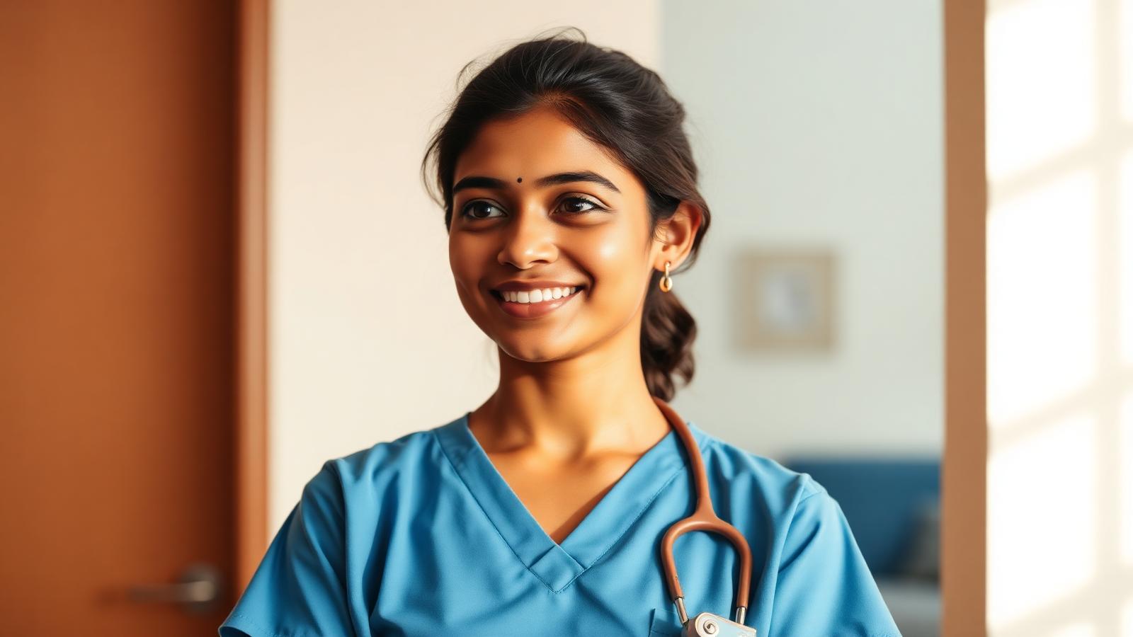 A qualified Indian nurse preparing for a global nursing career.
